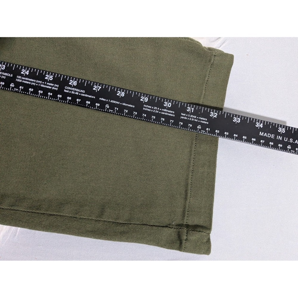 Venus Olive Green 8 Flare Leg Pants Mid Rise 5-Pocket Stretch Trousers Womens - Picture 9 of 10